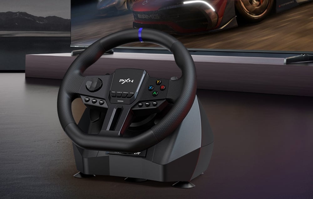 Ergonomiczny chwyt TPE i podświetlenie RGB w PXN-V900 Gen2