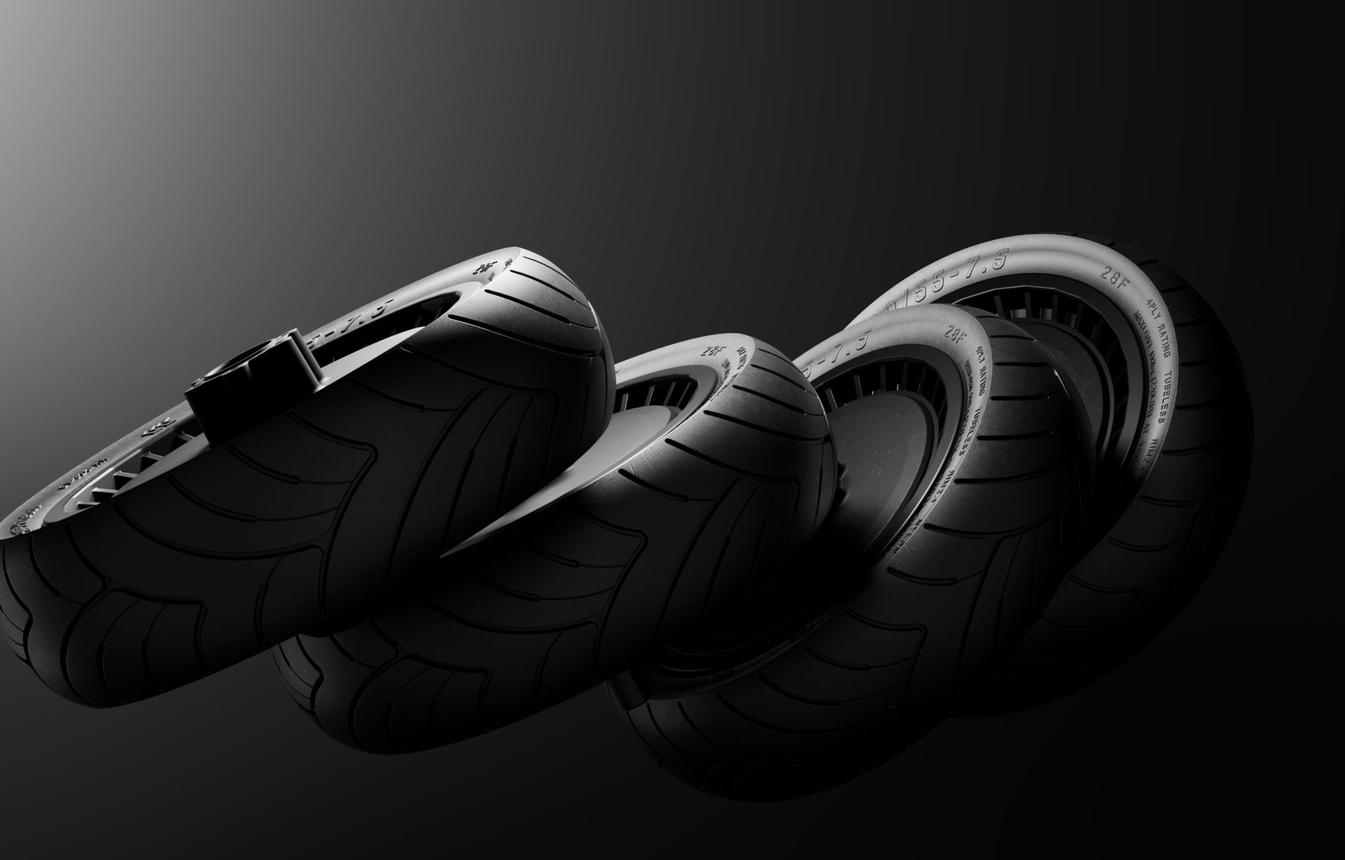 Wentylowana tarcza hamulcowa o średnicy 140 mm w zespole hydraulicznym przedniego koła Segway.
