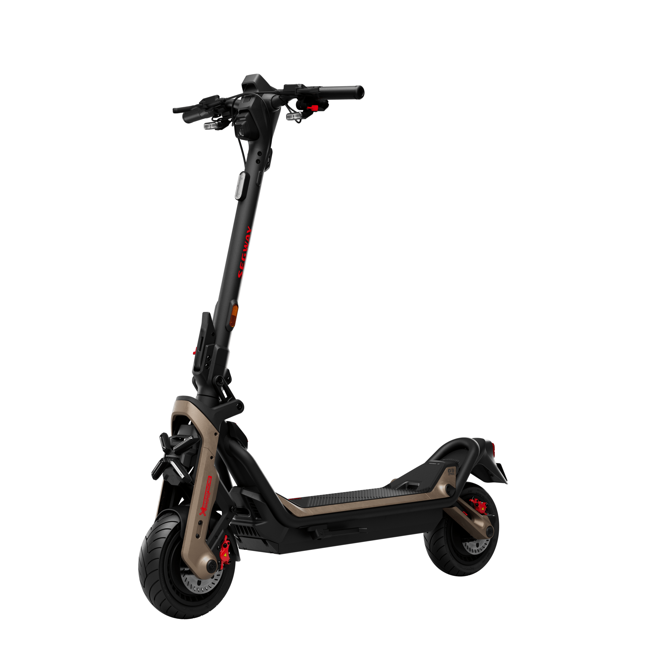 Hulajnoga elektryczna Segway GT3 Pro z podwójnym zawieszeniem hydraulicznym i 11-calowymi oponami bezdętkowymi.