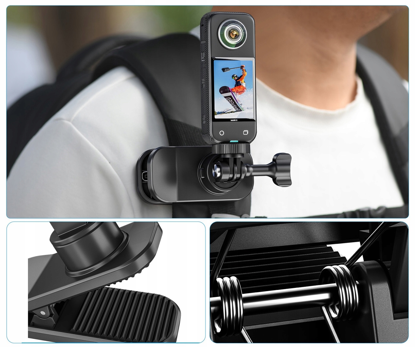 Mechanizm obrotowy 360 stopni w klipsie STARTRC