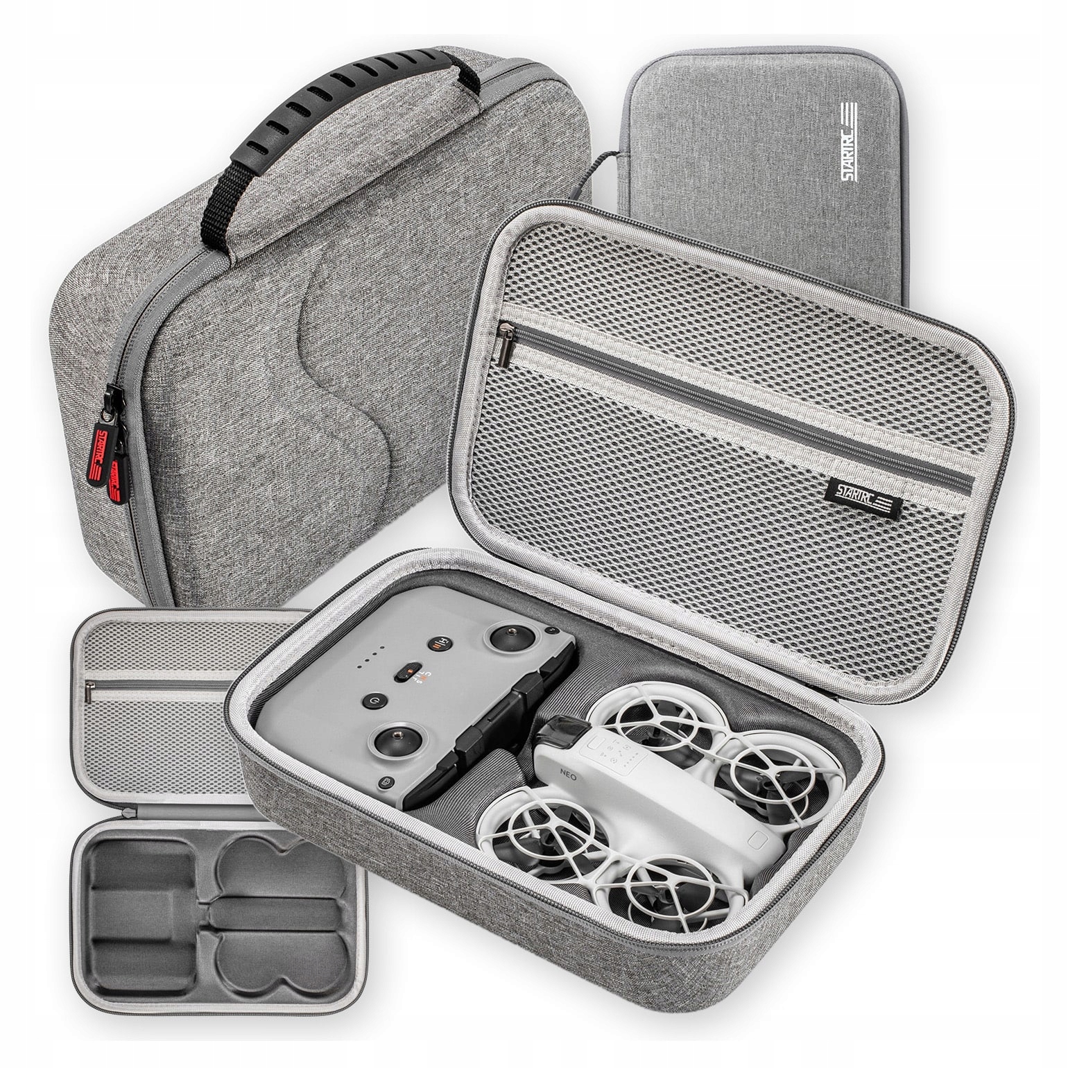 Torba STARTRC z dronem DJI Neo i akcesoriami