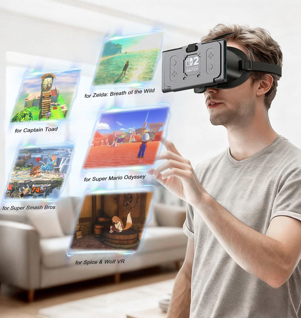 Dziecko korzystające z gogli VR do Nintendo Switch 2