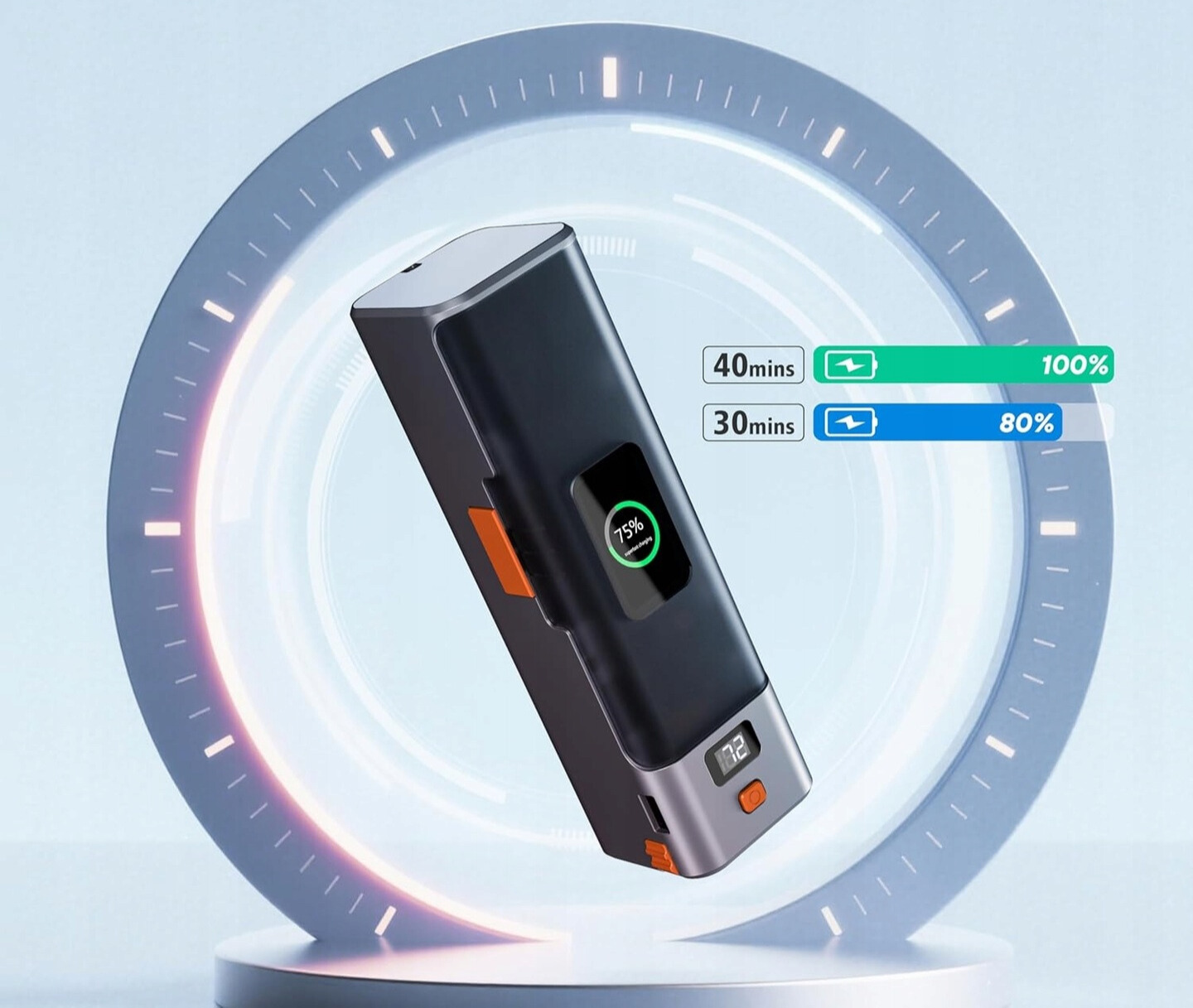 Etui STARTRC 9000 mAh – szybkie doładowanie Osmo Pocket 3 od 10% do 80% w ok. 25 min, pełne w ~35 min.