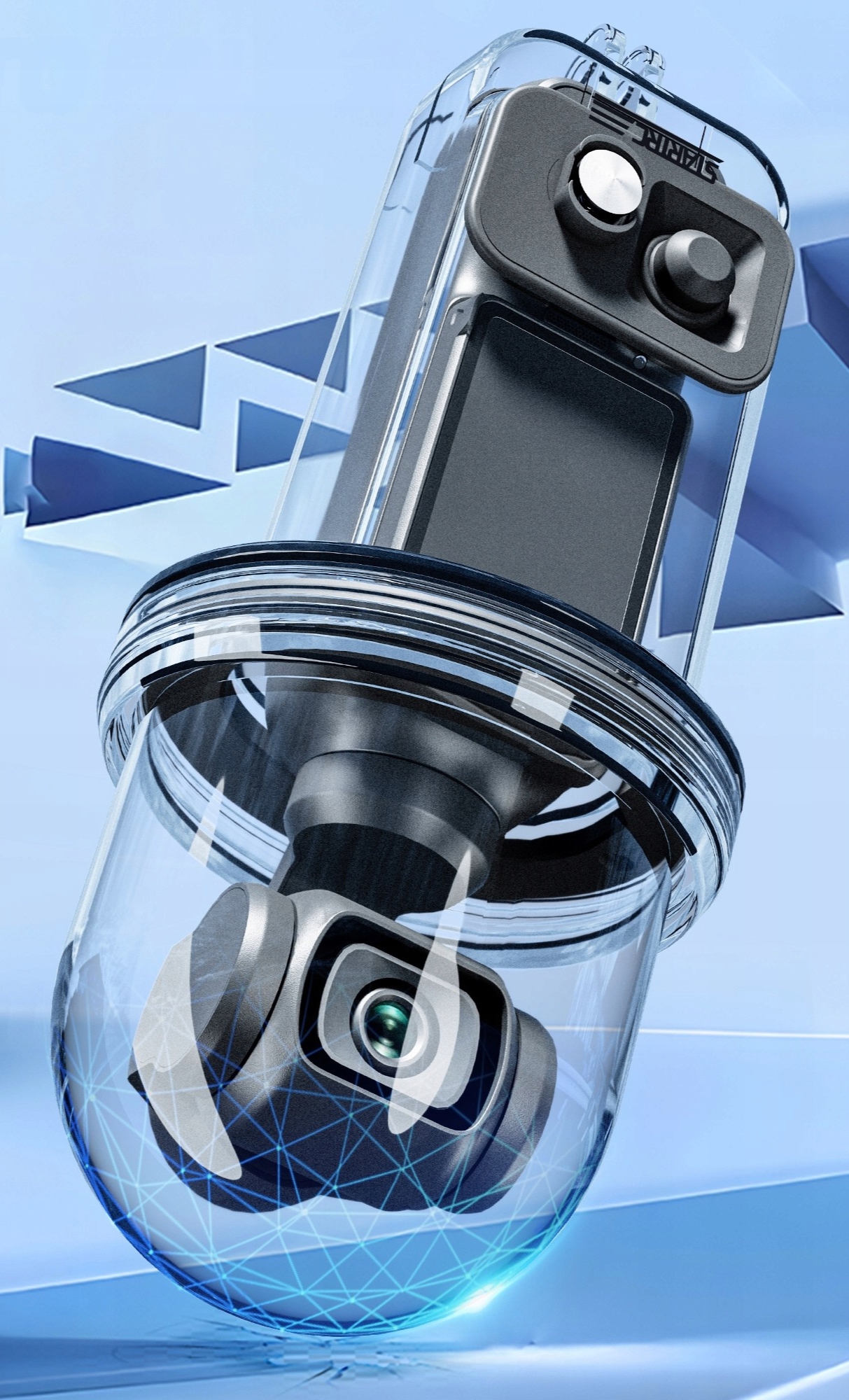 Obudowa nurkowa STARTRC dla DJI Osmo Pocket 3, wodoszczelność 45 m, wytrzymały poliwęglan i silikonowe przyciski do pełnej obsługi.