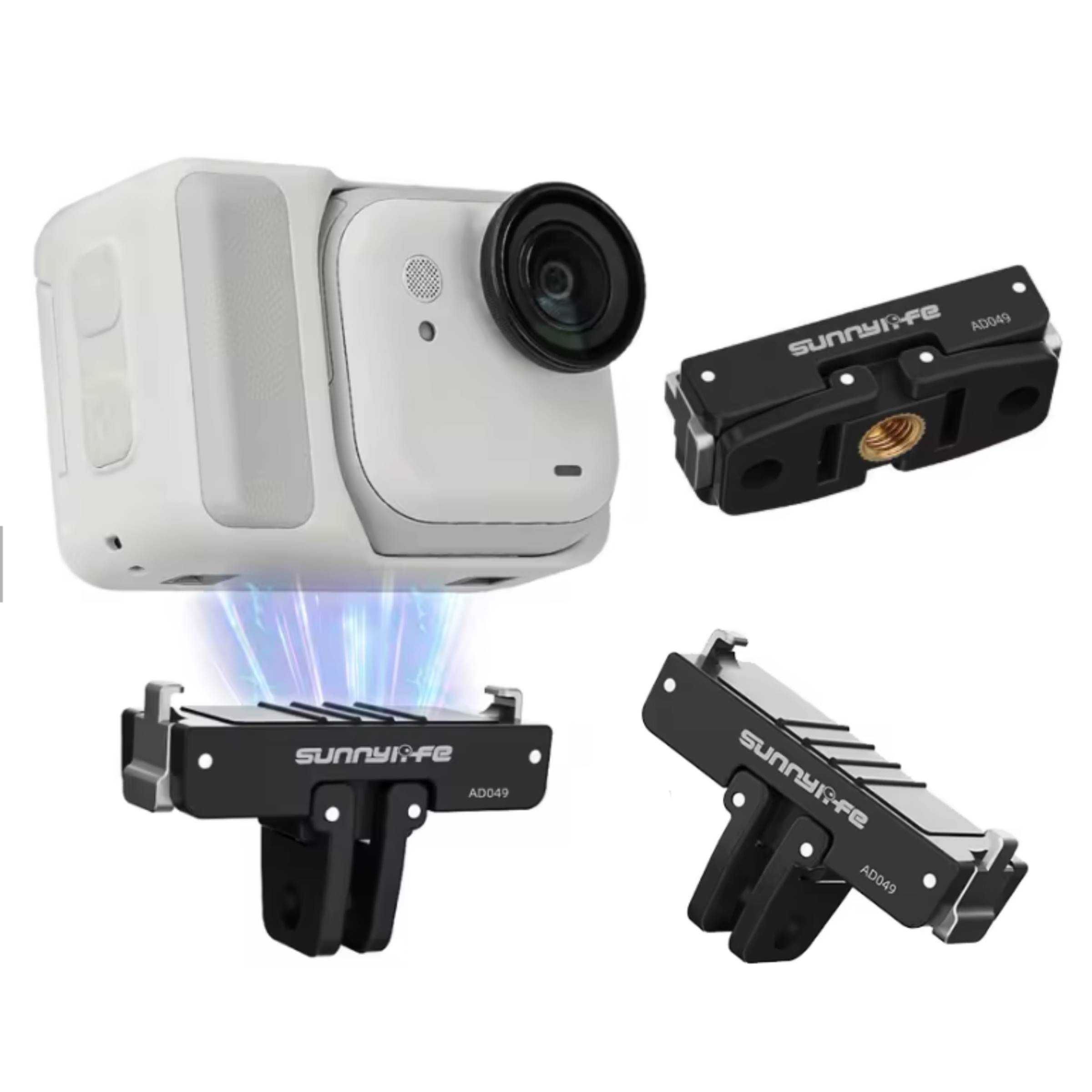 Magnetyczny adapter szybkiego montażu Sunnylife GU-AD049-D do kamery Insta360 GO Ultra.