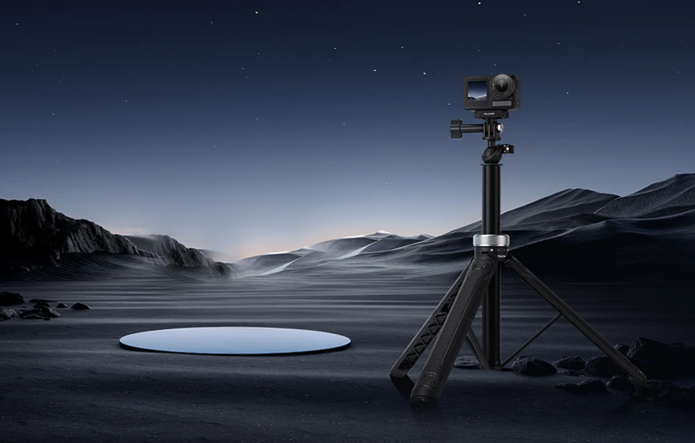 Telesin S1-TSS-01 — selfie stick 360° z przegubem kulowym, widok produktu