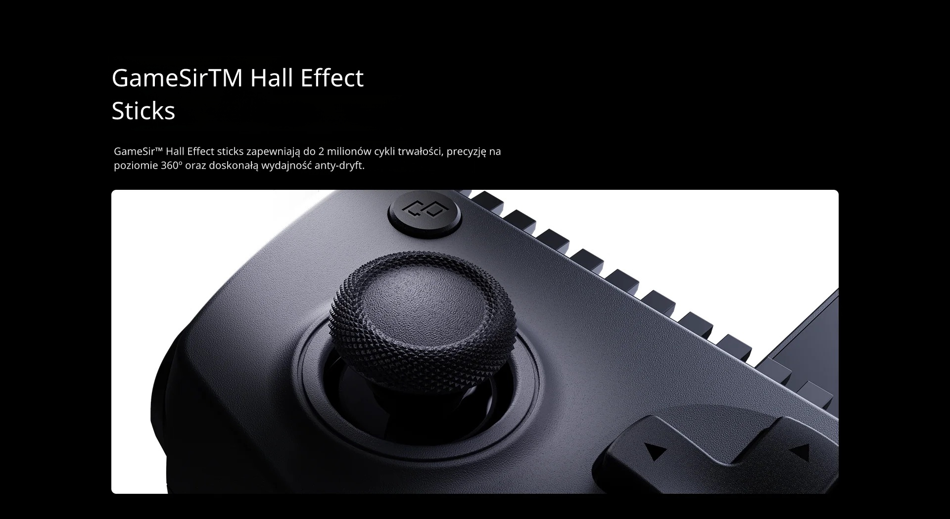 Drążki Hall Effect i szybkie spusty w GameSir X5s zapewniają precyzję bez dryfu i natychmiastową reakcję