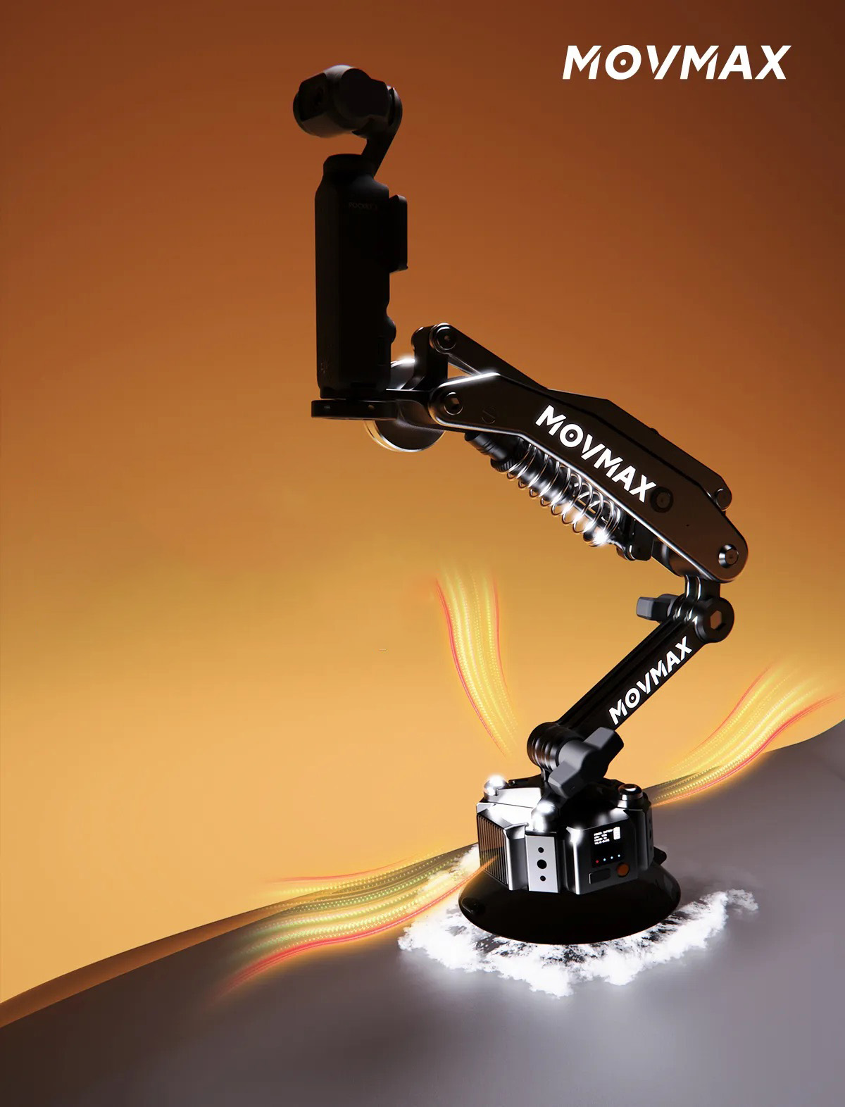 Uchwyt MOVMAX Blade Arm z przyssawką solarną i ramieniem hydraulicznym