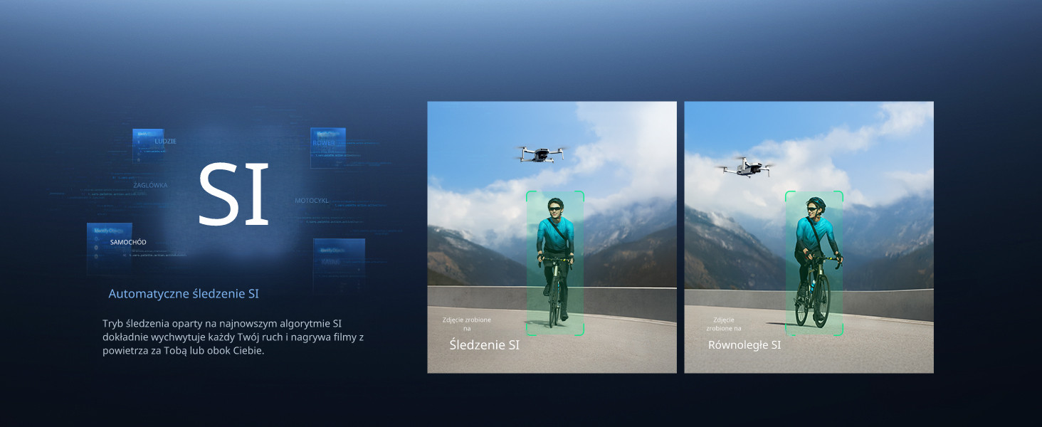 Potensic Atom 2 – dynamiczny przelot z QuickShots: Dolly Zoom, Spiral, Rocket, Circle i Boomerang.