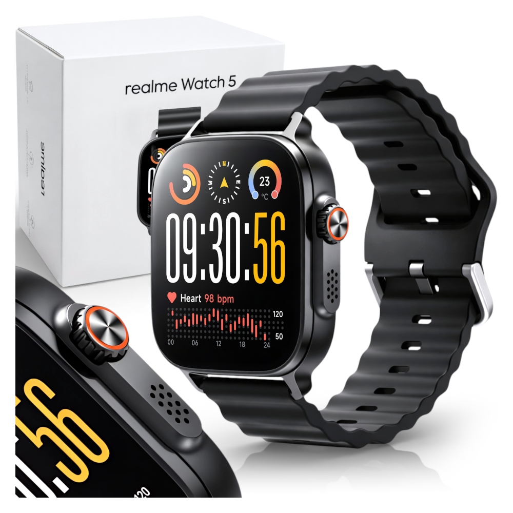 Czarny Smartwatch REALME Watch 5 42mm - najważniejsze cechy