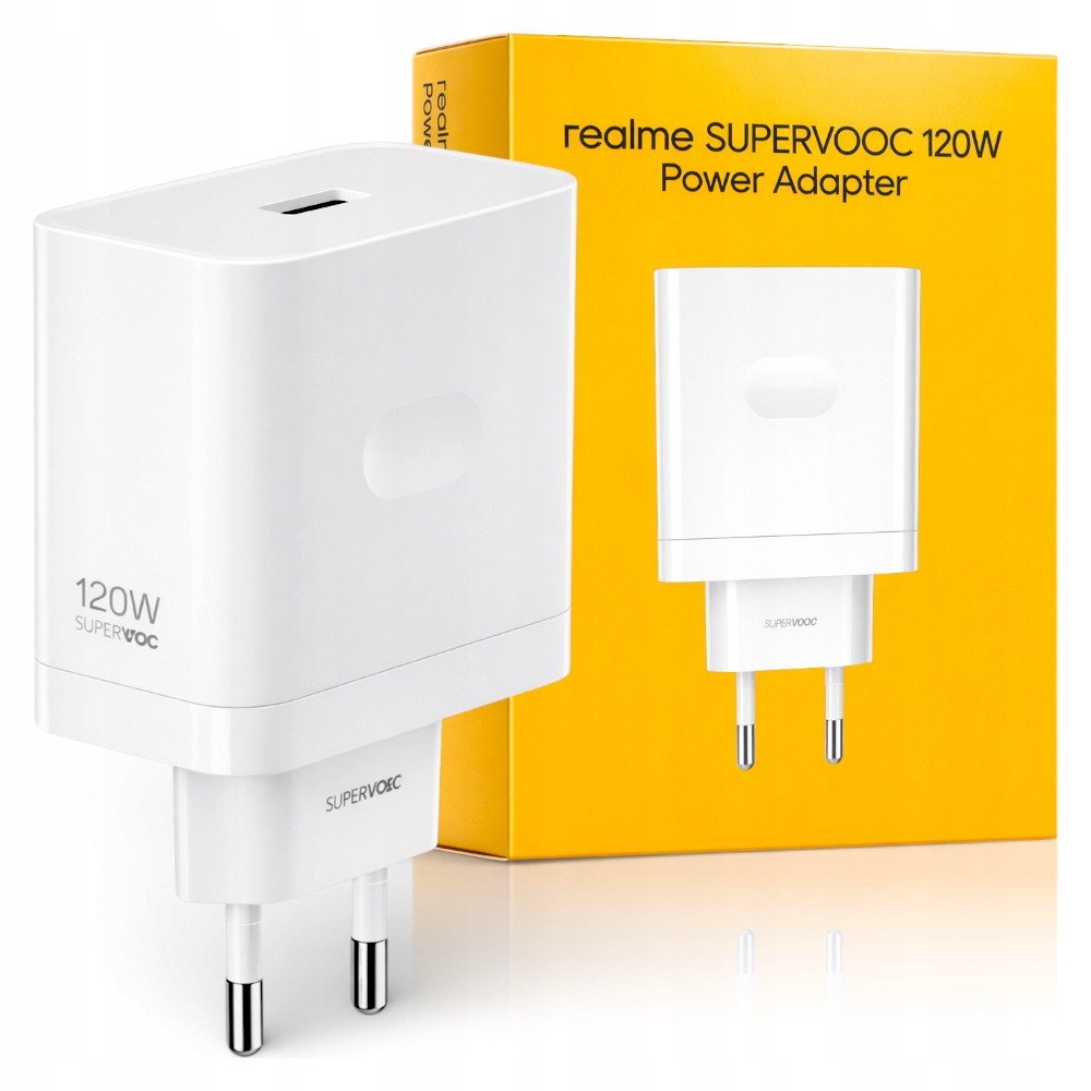 Oryginalna ładowarka sieciowa Realme SuperVOOC 120W biała kostka