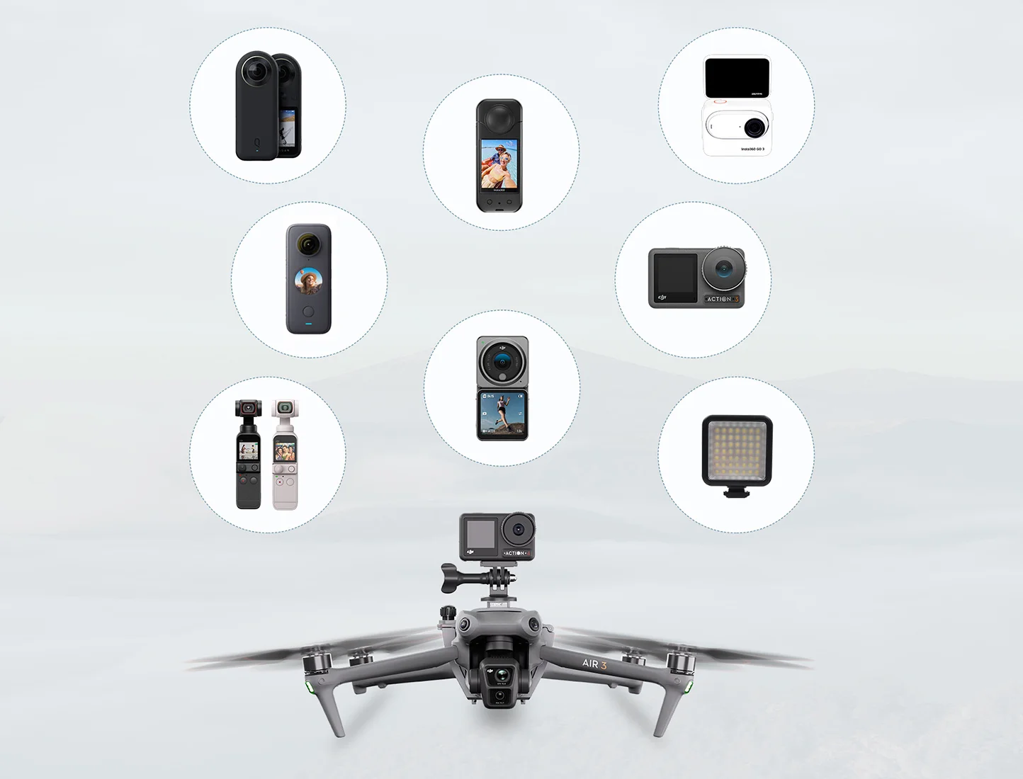 Uniwersalne mocowanie 1/4” + adapter GoPro