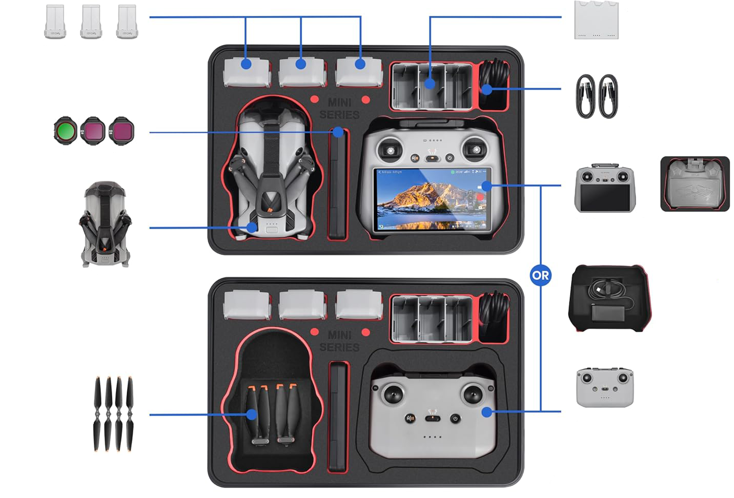Wnętrze walizki STARTRC