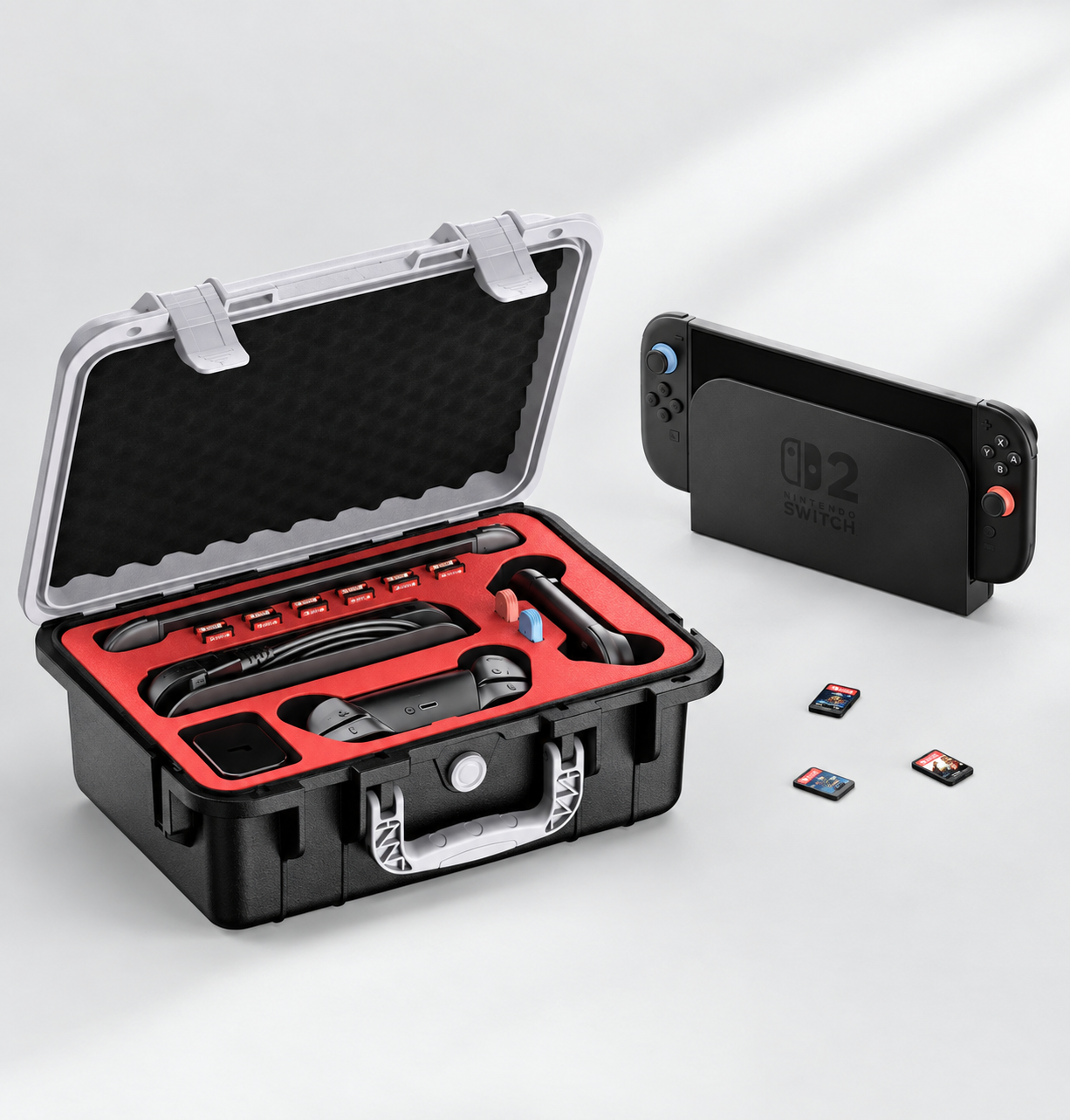 Czarne etui STARTRC chroniące Nintendo Switch 2 podczas transportu