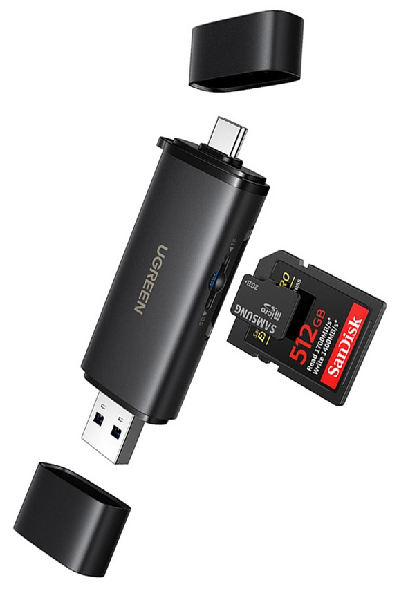 Czytnik kart UGREEN CM803 USB-C/USB-A SD+TF - najważniejsze cechy