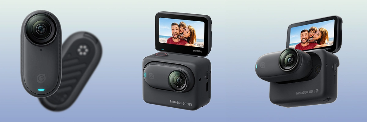 Kamera sportowa Insta360 GO 3S z różnych perspektyw