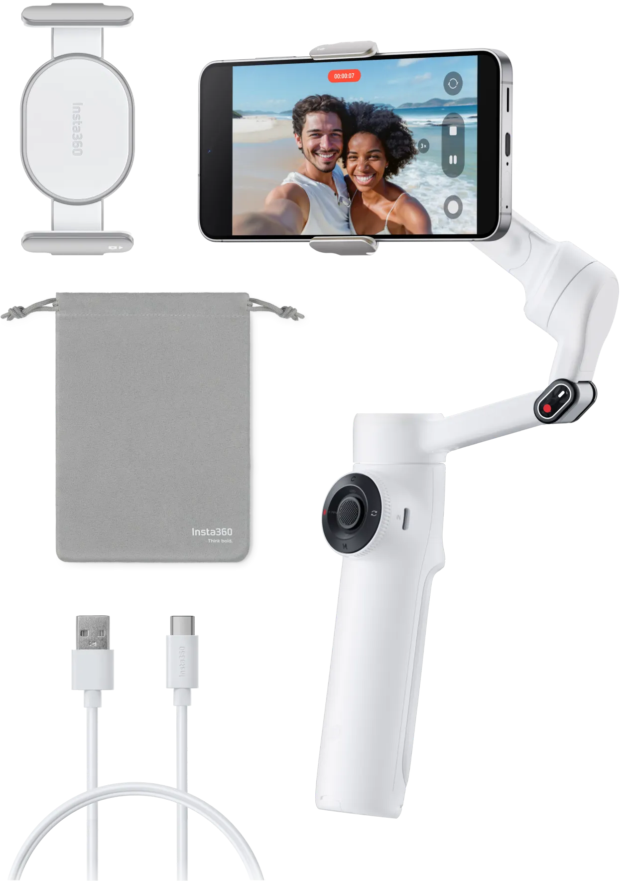 Insta360 Flow 2 White - najważniejsze cechy