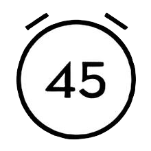 Ikona baterii z czasem lotu 45 min