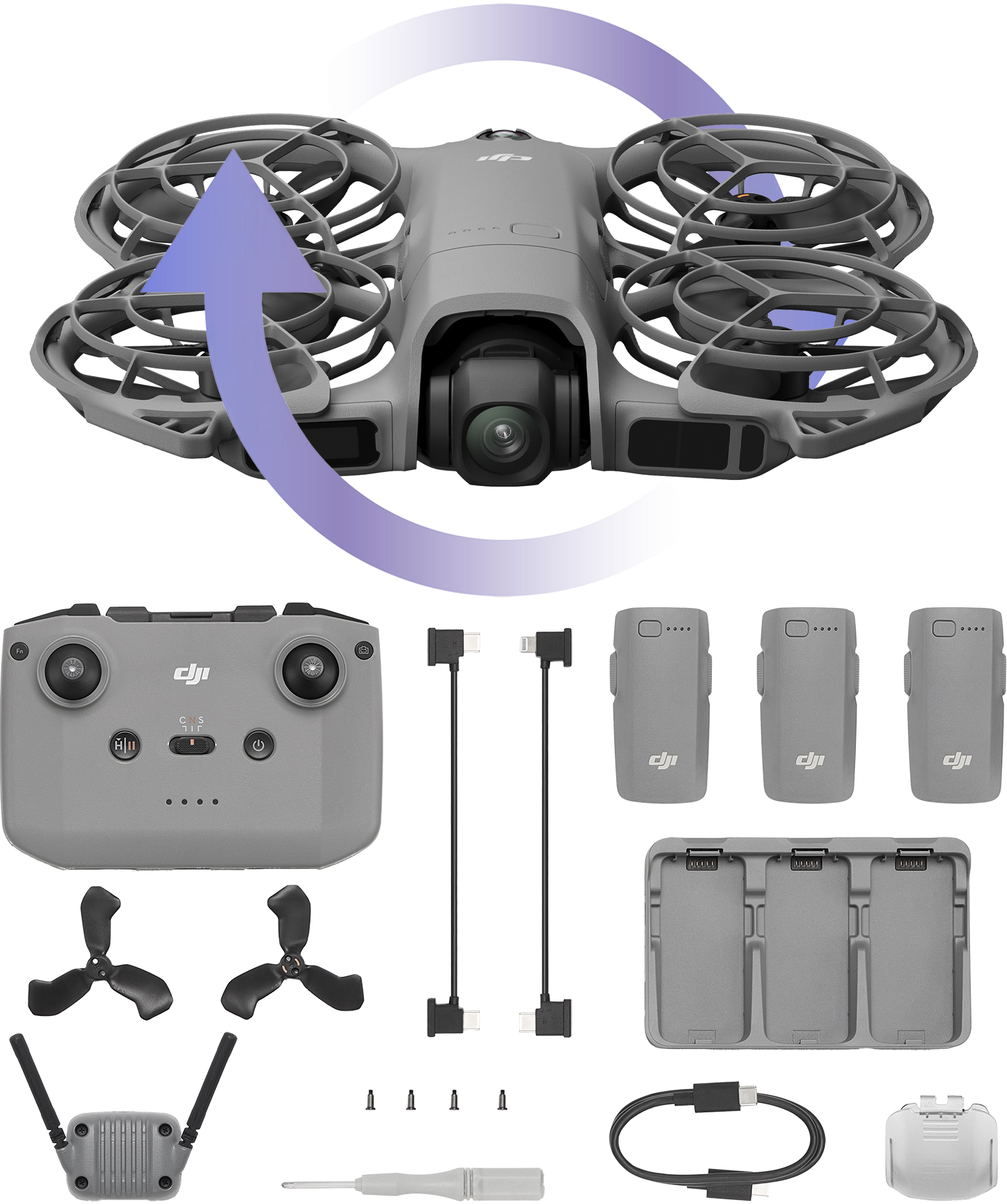 Dron DJI Neo 2 Fly More Combo z aparaturą DJI RC-N3