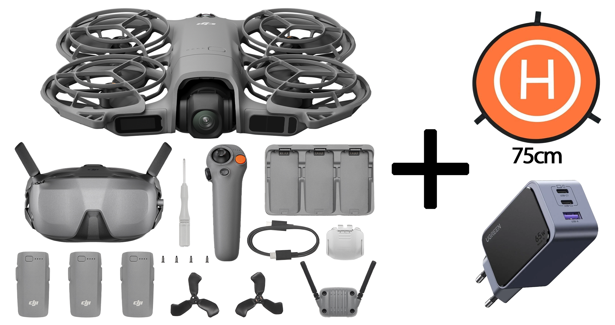 DJI Neo 2 Motion Fly More Combo z ładowarką Ugreen i lądowiskiem Sunnylife