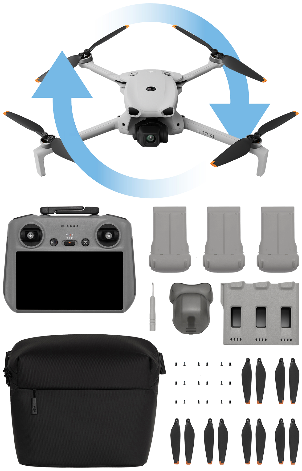 DJI Lito X1 Fly More Combo Plus DJI RC 2 - najważniejsze cechy