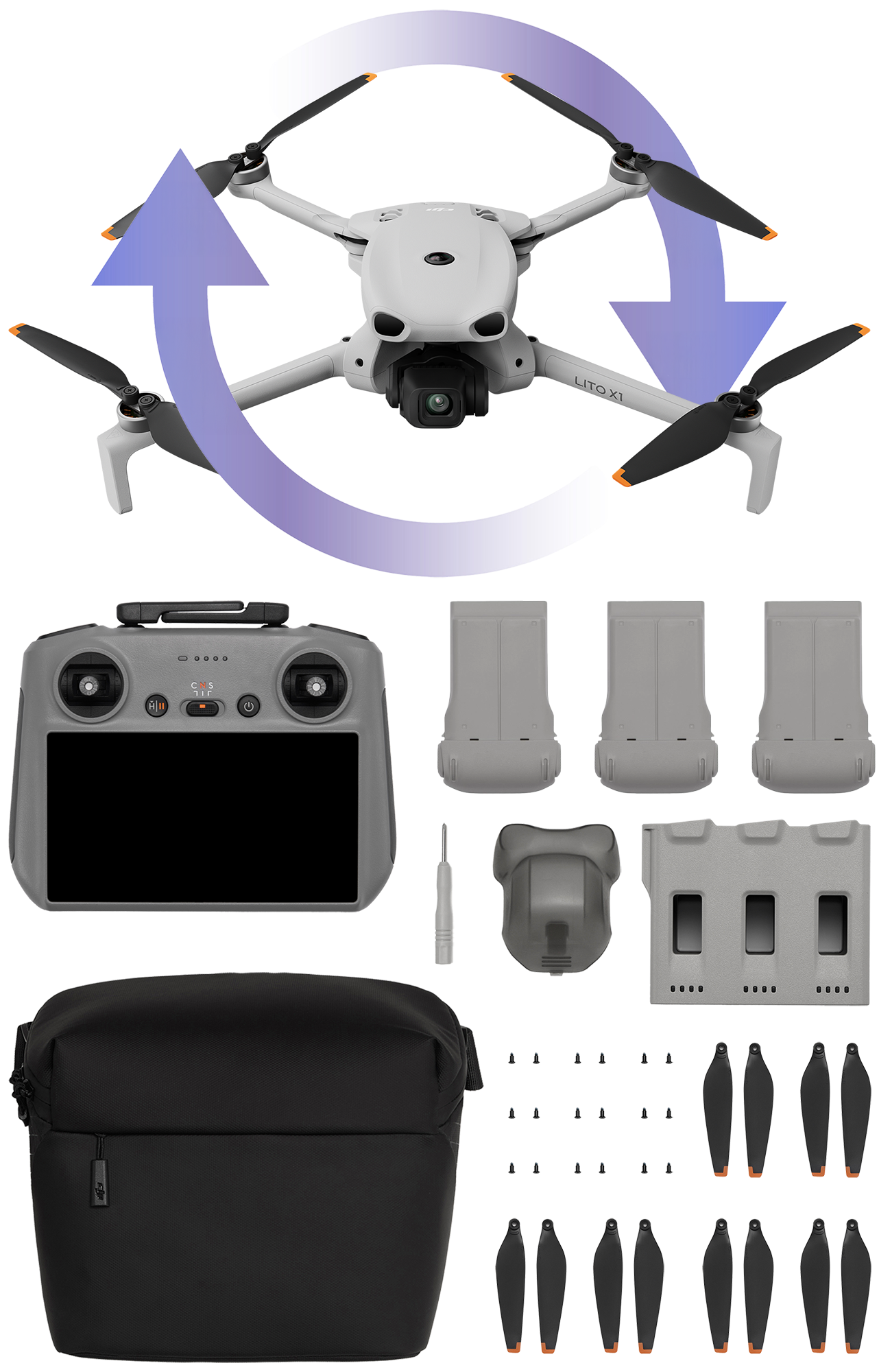 DJI Lito X1 Fly More Combo Plus DJI RC 2 - najważniejsze cechy