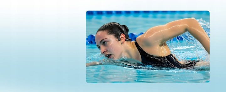 DOOGEE BoneBeat Swim podczas treningu pływackiego