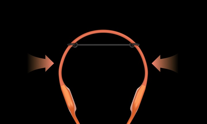 Otwarta konstrukcja Open Ear słuchawek DOOGEE BoneAir Swim Orange