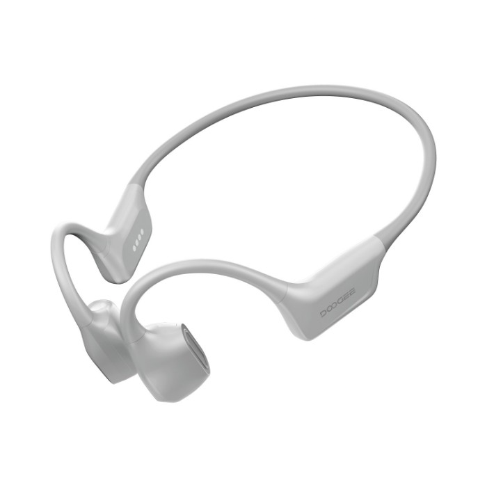 Jasnoszare słuchawki DOOGEE BoneAir Swim 64GB IP68