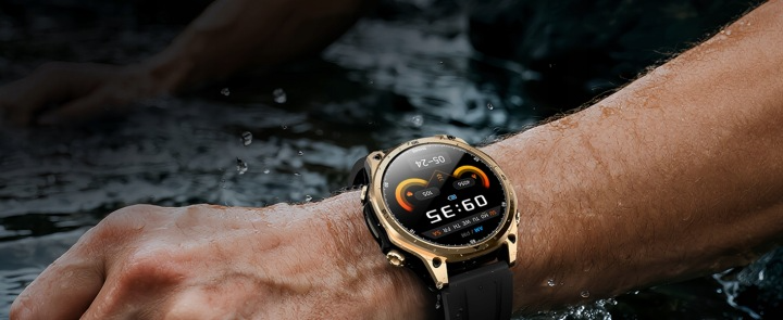 Wodoszczelny smartwatch DOOGEE Anywise W1 Gold 5ATM