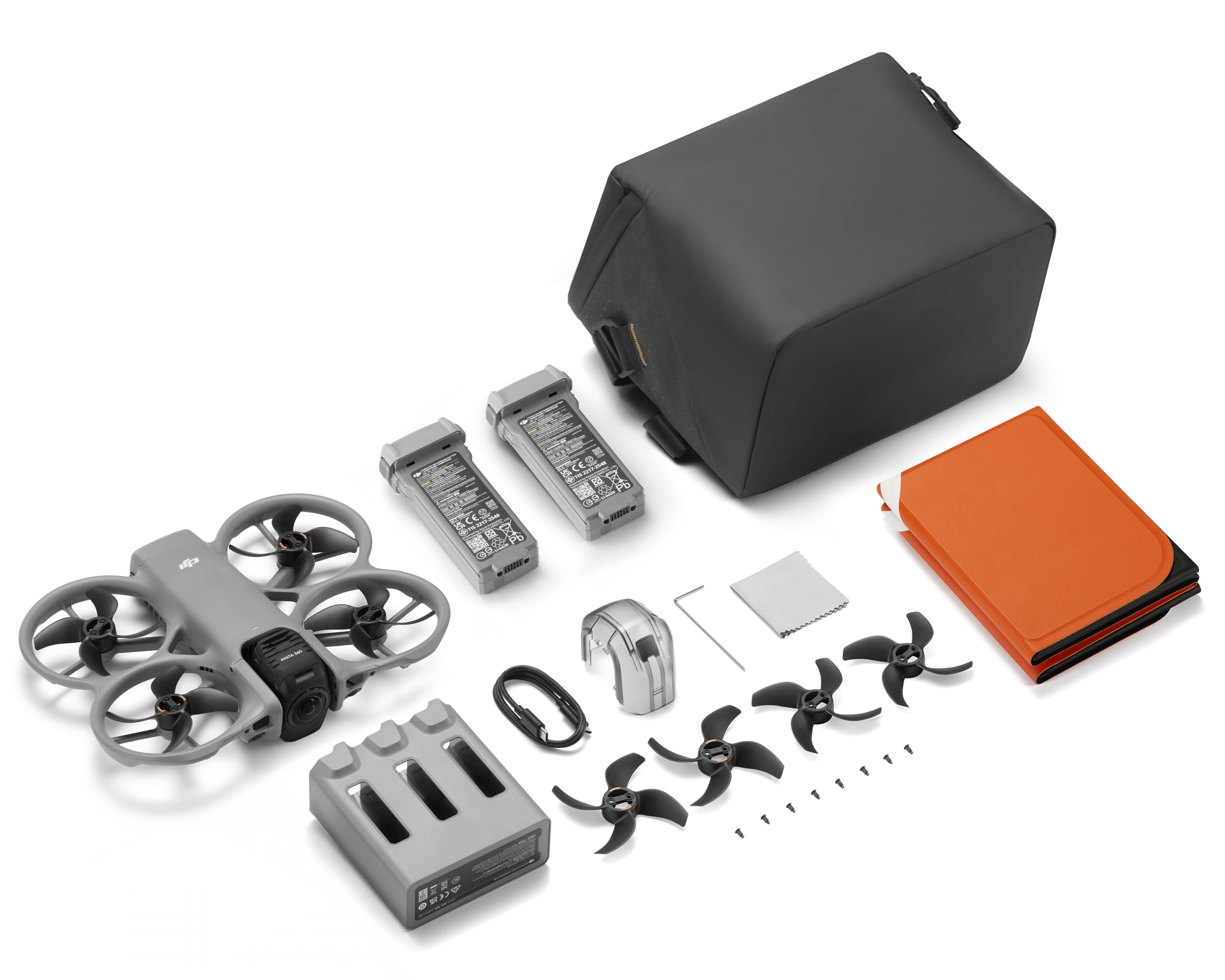 DJI Avata 360 Fly More Combo bez kontrolera z dodatkowymi akumulatorami i hubem ładowania