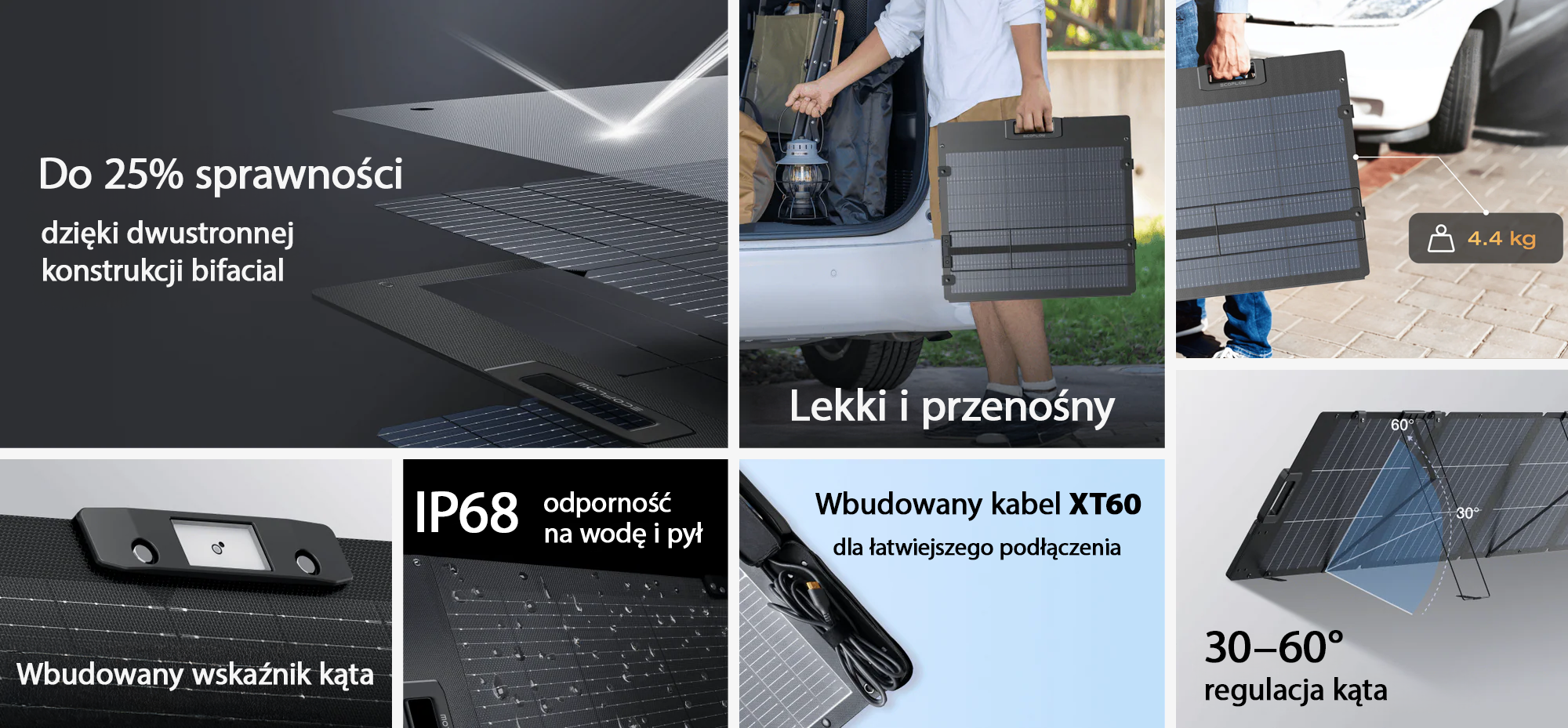 Panel fotowoltaiczny EcoFlow 220 W przenośny