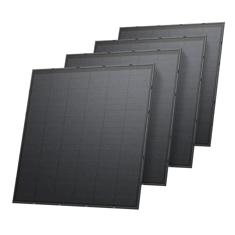 Cztery panele fotowoltaiczne EcoFlow 250W do instalacji solarnej
