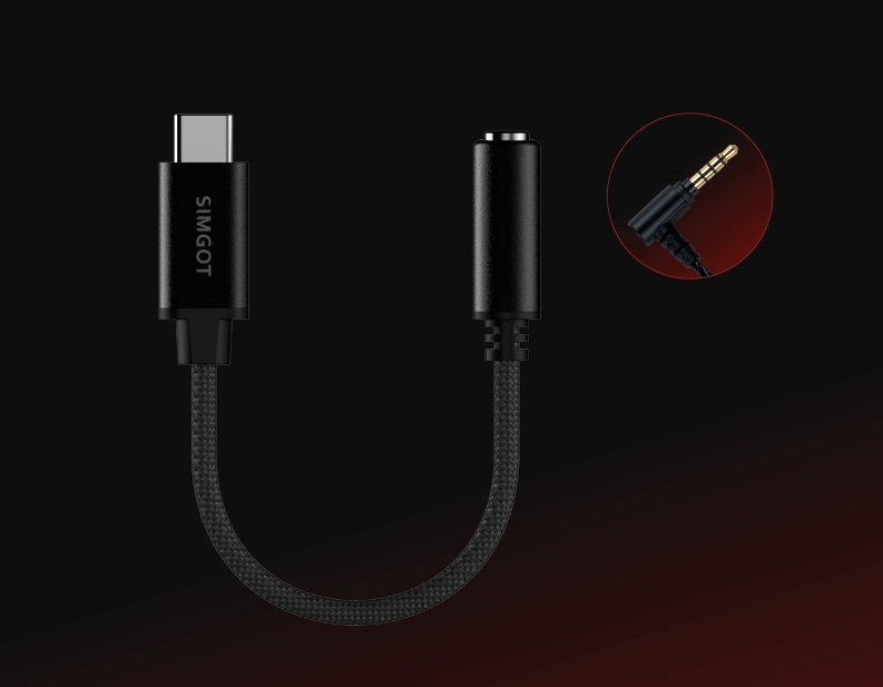Karta dźwiękowa USB-C DAC DSP 32-bit 384 kHz SIMGOT EG280