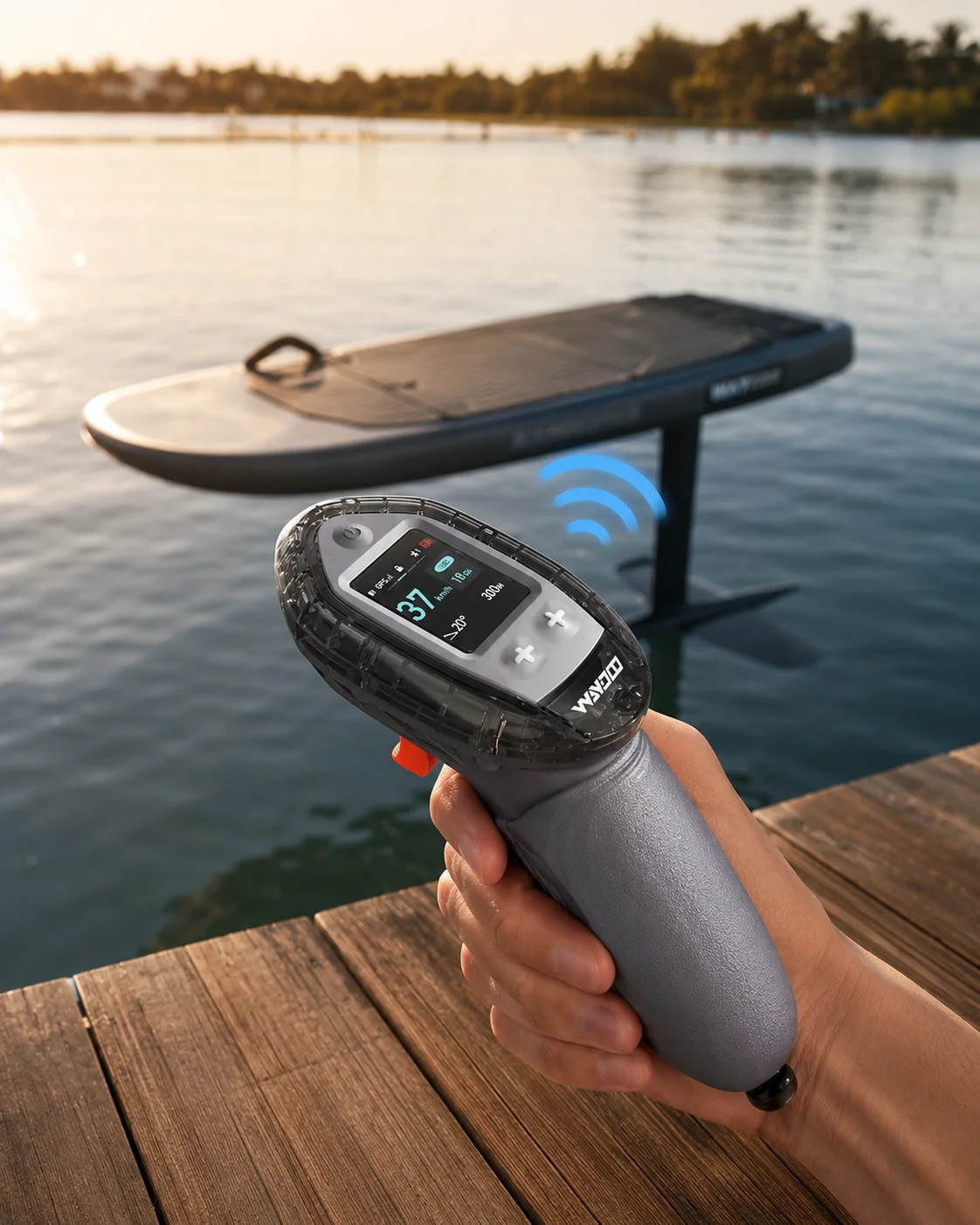 Pilot Waydoo EVO Remote z łącznością BLE do sterowania deską eFoil