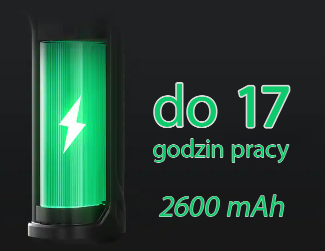 Długi czas pracy na jednym ładowaniu