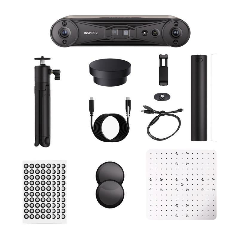 Zawartość zestawu skanera 3D Revopoint Inspire 2 Premium Edition