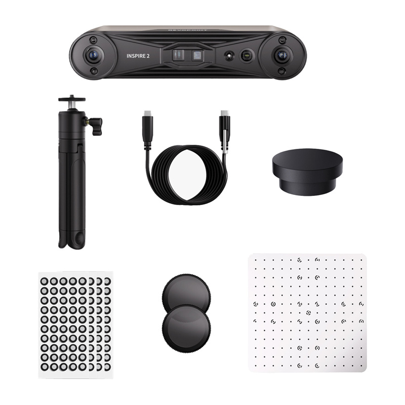 Zawartość zestawu skanera 3D Revopoint Inspire 2 Standard Edition
