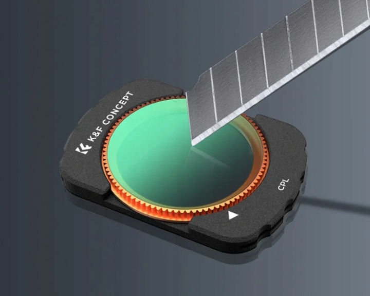 Japońskie szkło optyczne AGC filtra K&F Concept CPL do DJI Pocket 3