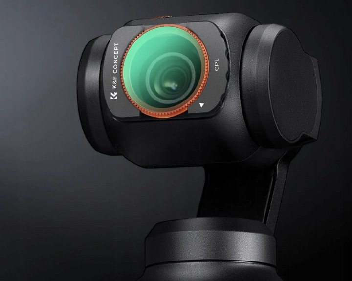 Ultracienki filtr K&F Concept CPL kompatybilny z gimbalem DJI Osmo Pocket 3
