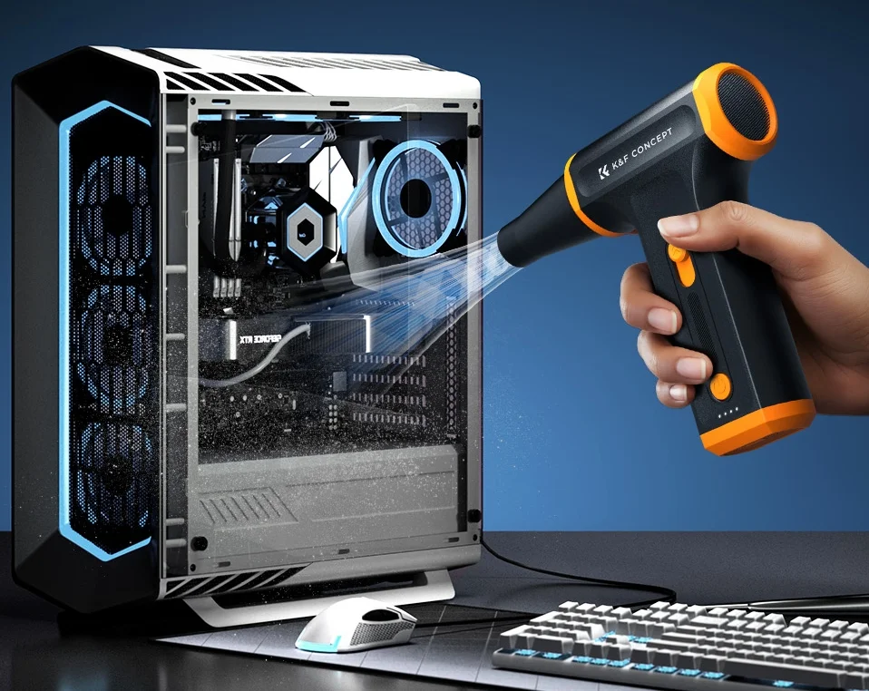 Płynna regulacja mocy w dmuchawie K&F Concept do czyszczenia elektroniki