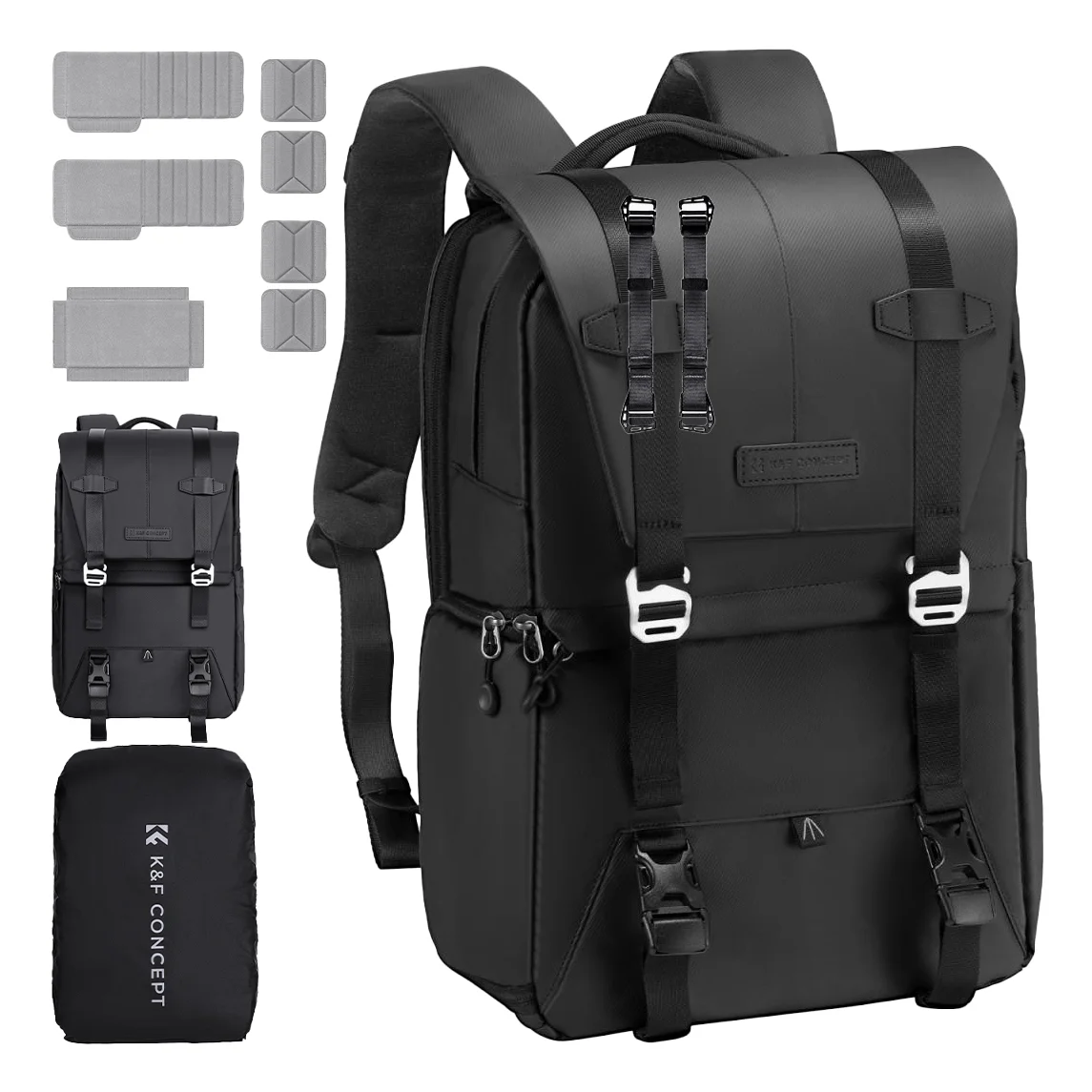 Plecak fotograficzny K&F Concept 20L na aparat laptopa drona z pokrowcem - najważniejsze cechy