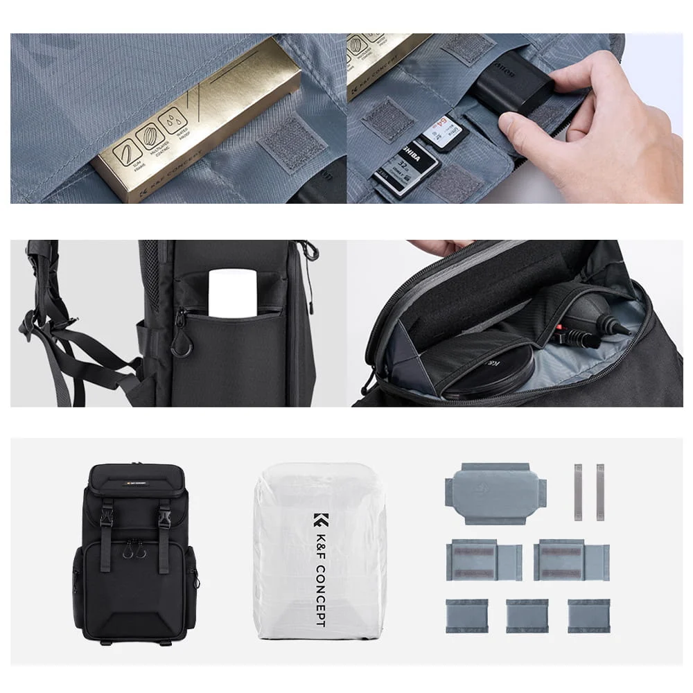 Dolna komora plecaka K&F Concept Beta KF13.098V2 z szybkim dostępem do sprzętu