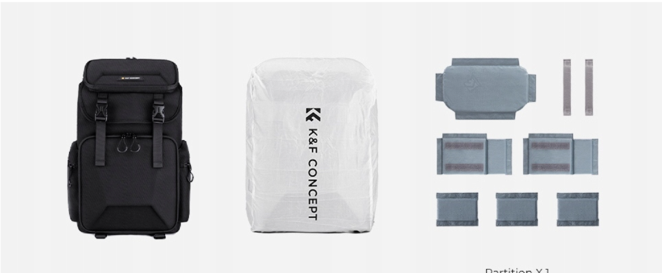 Zawartość zestawu plecaka fotograficznego K&F Concept Beta KF13.098V2