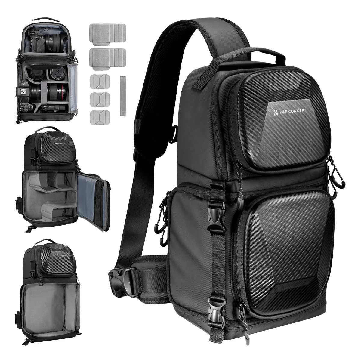 Plecak fotograficzny K&F Concept z twardą skorupą torba podróżna na aparat - najważniejsze cechy