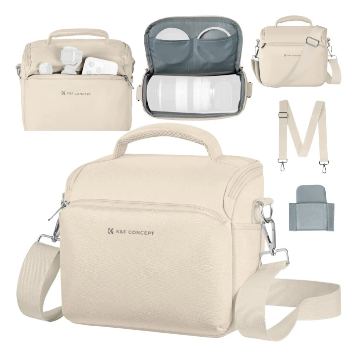 Beżowa torba fotograficzna K&F Concept Urban Wander 05 KF13.179V3 5L
