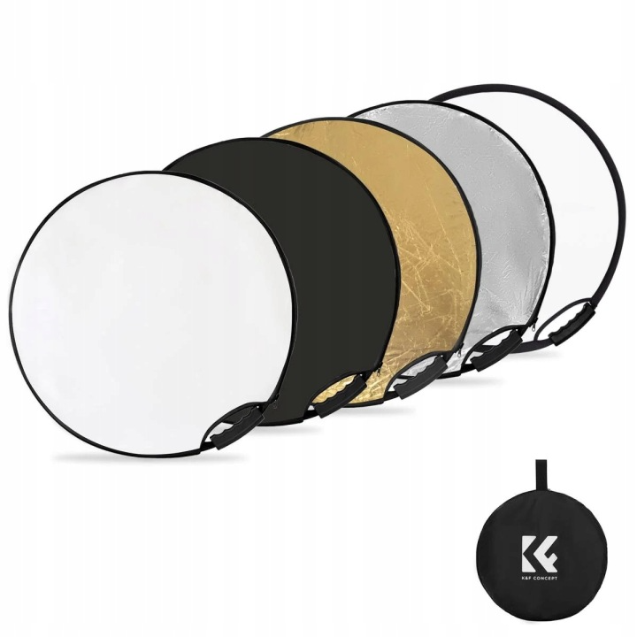 Zawartość zestawu blendy fotograficznej K&F Concept 5w1 60 cm KF18.0004