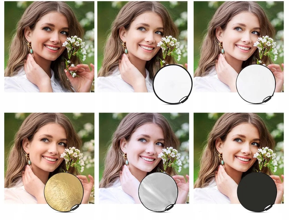 Pięć powierzchni blendy fotograficznej K&F Concept 5w1 60 cm