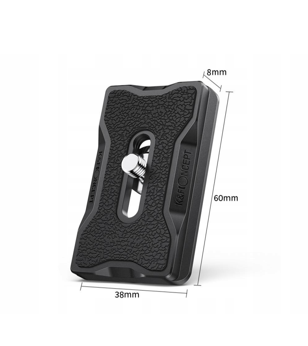 Wymiary 60 na 38 na 8 mm szybkozłączki K&F Concept KF31.030