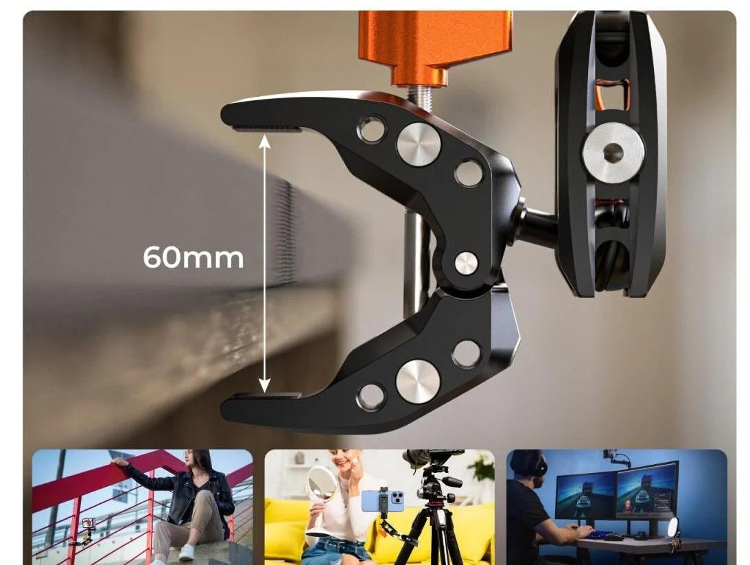 Modułowa konstrukcja super clamp i magic arm w K&F Concept MS13